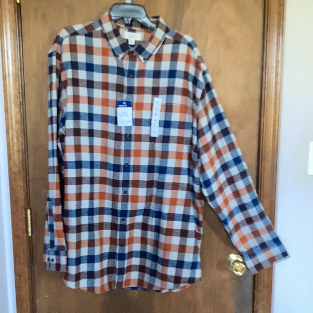 Relist 2/5 ❌Croft & barrow classic fit the extra soft flannel plaid shirt XXL - Picture 4 of 16